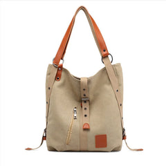 Tilorrene Canvas Women Bag Multi-purpose Shoulder Backpack Handbag
