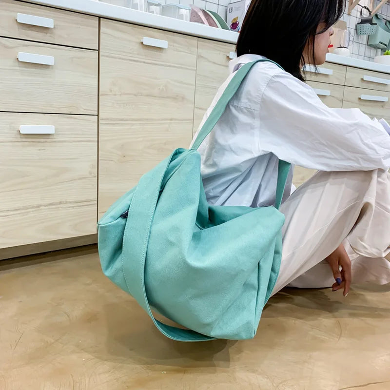 Tilorraine Canvas Bag Women Messenger Large Capacity Shoulder Crossbody Handbag