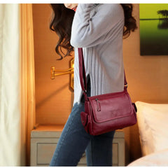 Causal Women Shoulder Bag Soft PU Leather Vintage Crossbody Bags