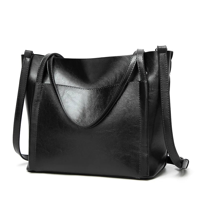 Tinkin Pu Leather Women Shoulder Bag Larger Capacity Women Handbag