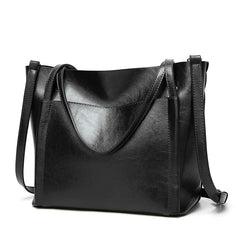 Tinkin Pu Leather Women Shoulder Bag Larger Capacity Women Handbag