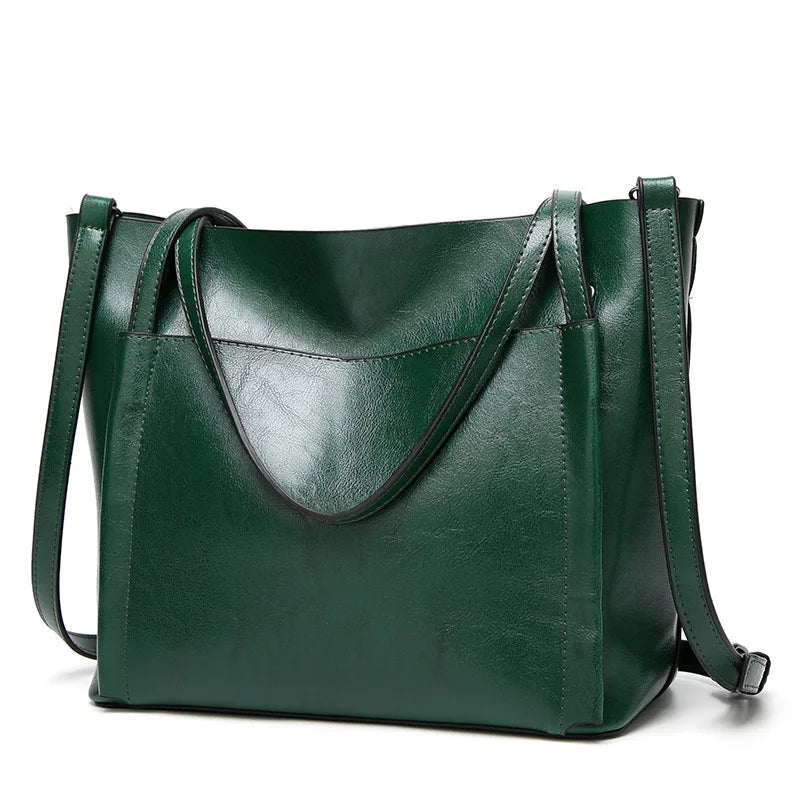 Tinkin Pu Leather Women Shoulder Bag Larger Capacity Women Handbag