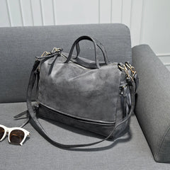Winter-Style Large Women's Frosted Handbag Vintage Messenger Bag