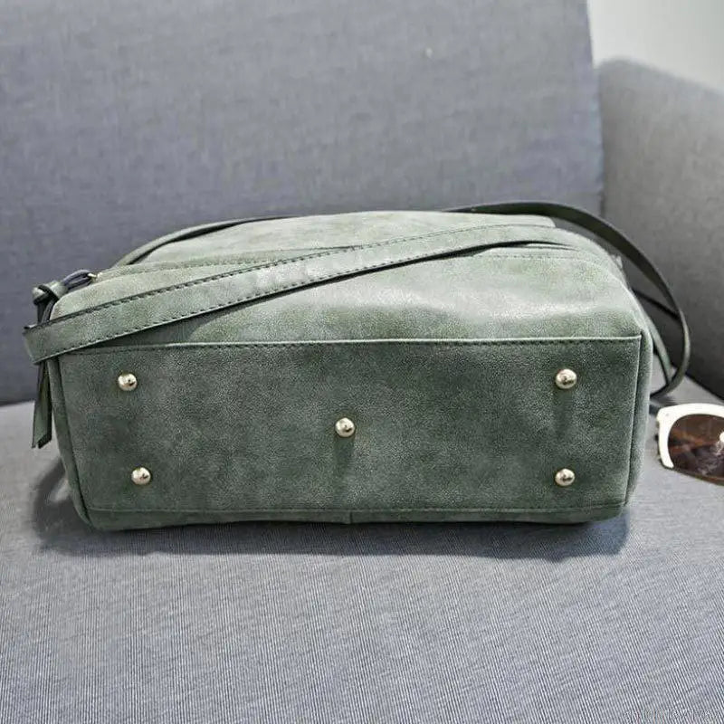 Winter-Style Large Women's Frosted Handbag Vintage Messenger Bag