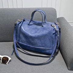 Winter-Style Large Women's Frosted Handbag Vintage Messenger Bag