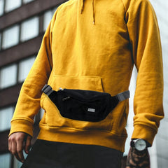 Tinyat Men Waist Bag Pack Travel Phone Belt Bag Pouch Unisex Shoulder Chest Bag