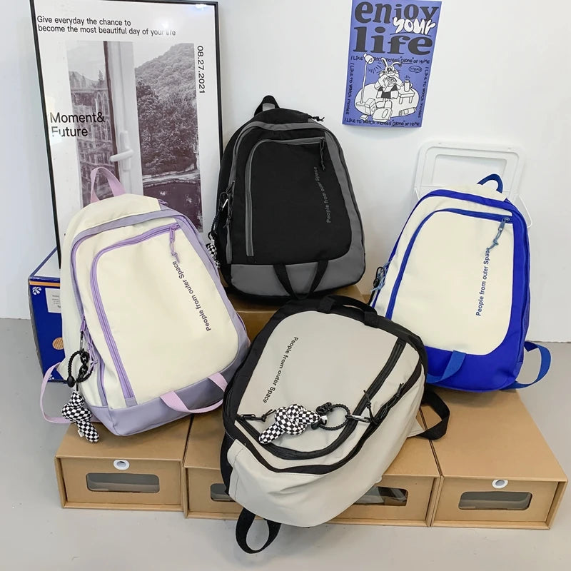 Waterproof Nylon Schoolbag for Teenage Girls