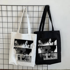 Titans Attack Canvas Gift Bag Large Capacity Harajuku Female Shoulder Bag