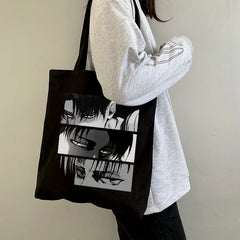 Titans Attack Canvas Gift Bag Large Capacity Harajuku Female Shoulder Bag