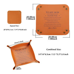 To My Son I Love You Leather Valet Tray from Mom Unique Gift