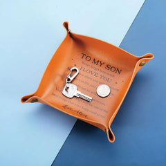 To My Son I Love You Leather Valet Tray from Mom Unique Gift