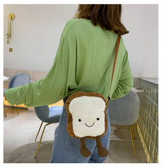 Toast Bread Duck Plush Bag Girl Student Messenger Bag Women Shoulder Bag
