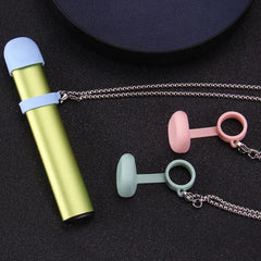 Portable Tobacco Pipe Holder with Flute Pendant Charm Necklace