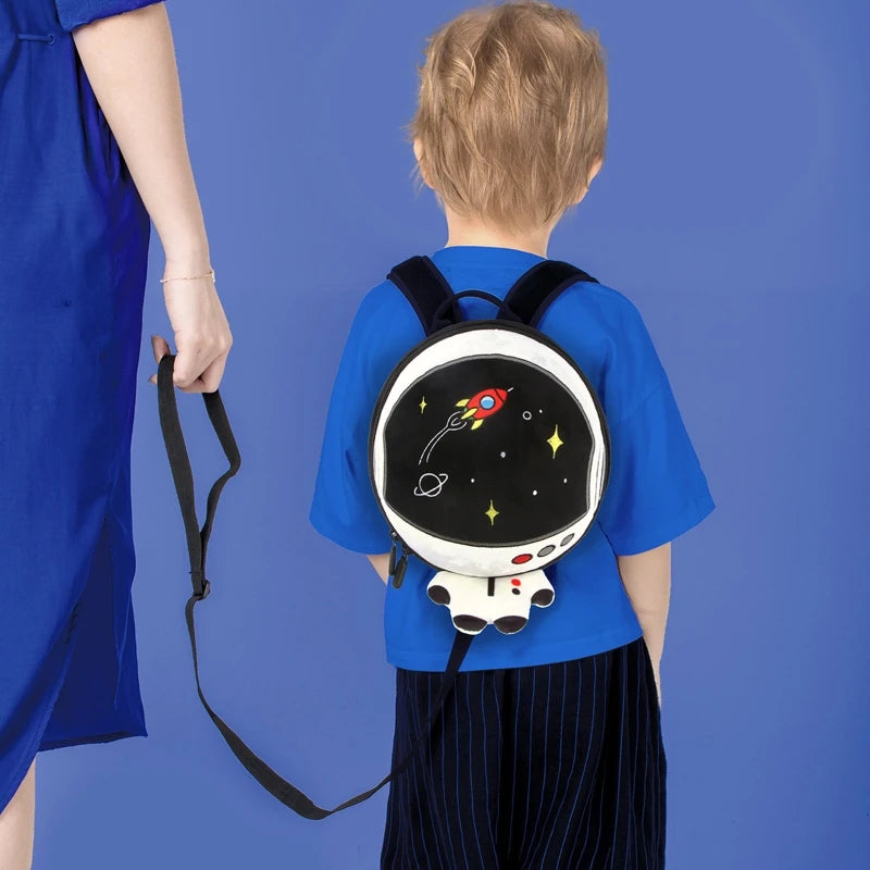 Toddler Backpack Anti-Lost Harness Astronaut Daypack Safety Leash Boys Girls 1-3