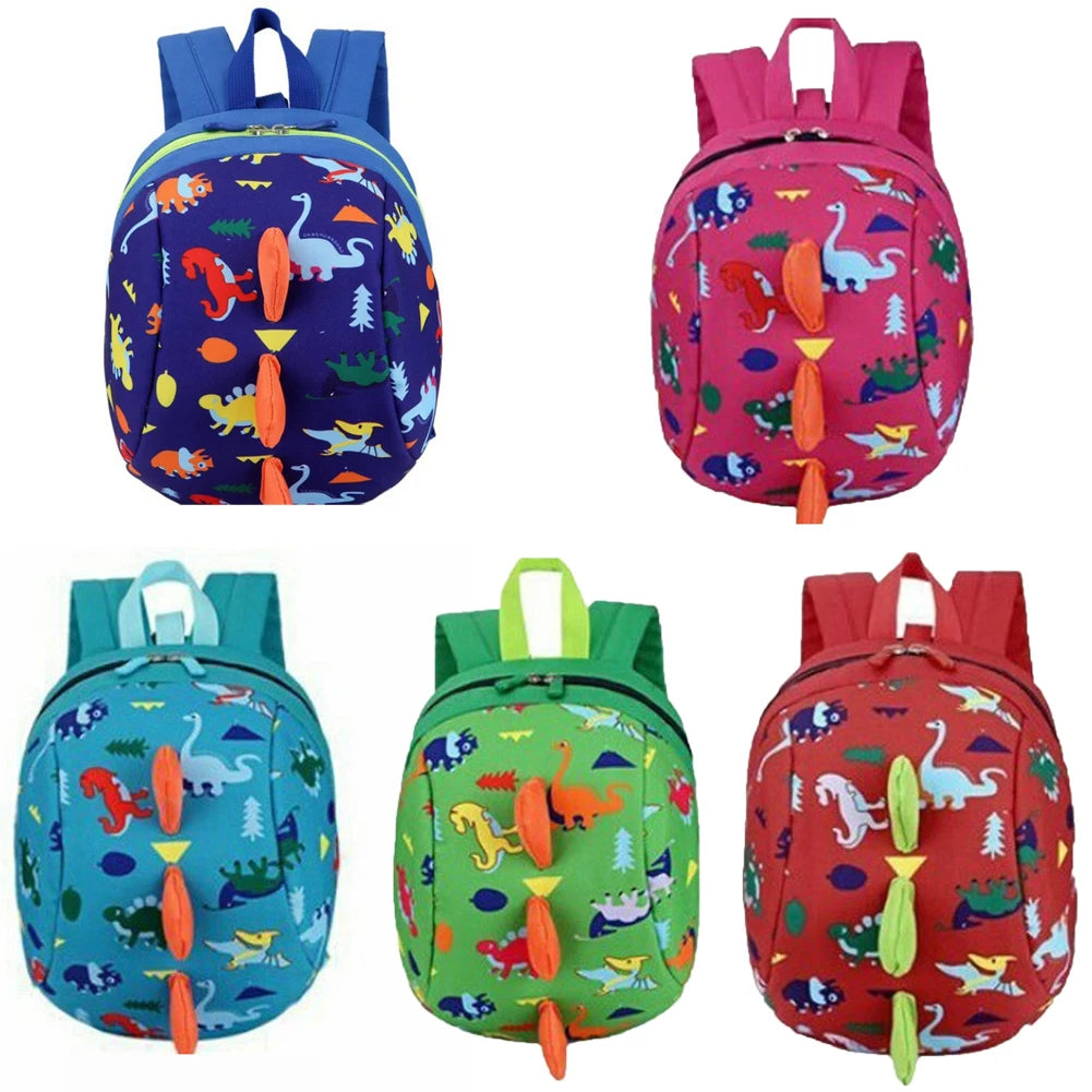 Cartoon Dinosaur Backpack Safety Harness Leash for Kids