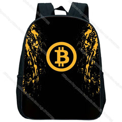 Bitcoin Print Mini Kindergarten Backpack for Toddlers