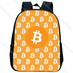 Bitcoin Print Mini Kindergarten Backpack for Toddlers