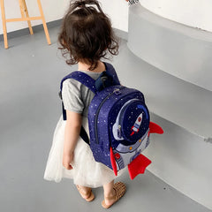 Rocket Kids School Bag Kindergarten Cartoon Bagpack Shoulder School Bags