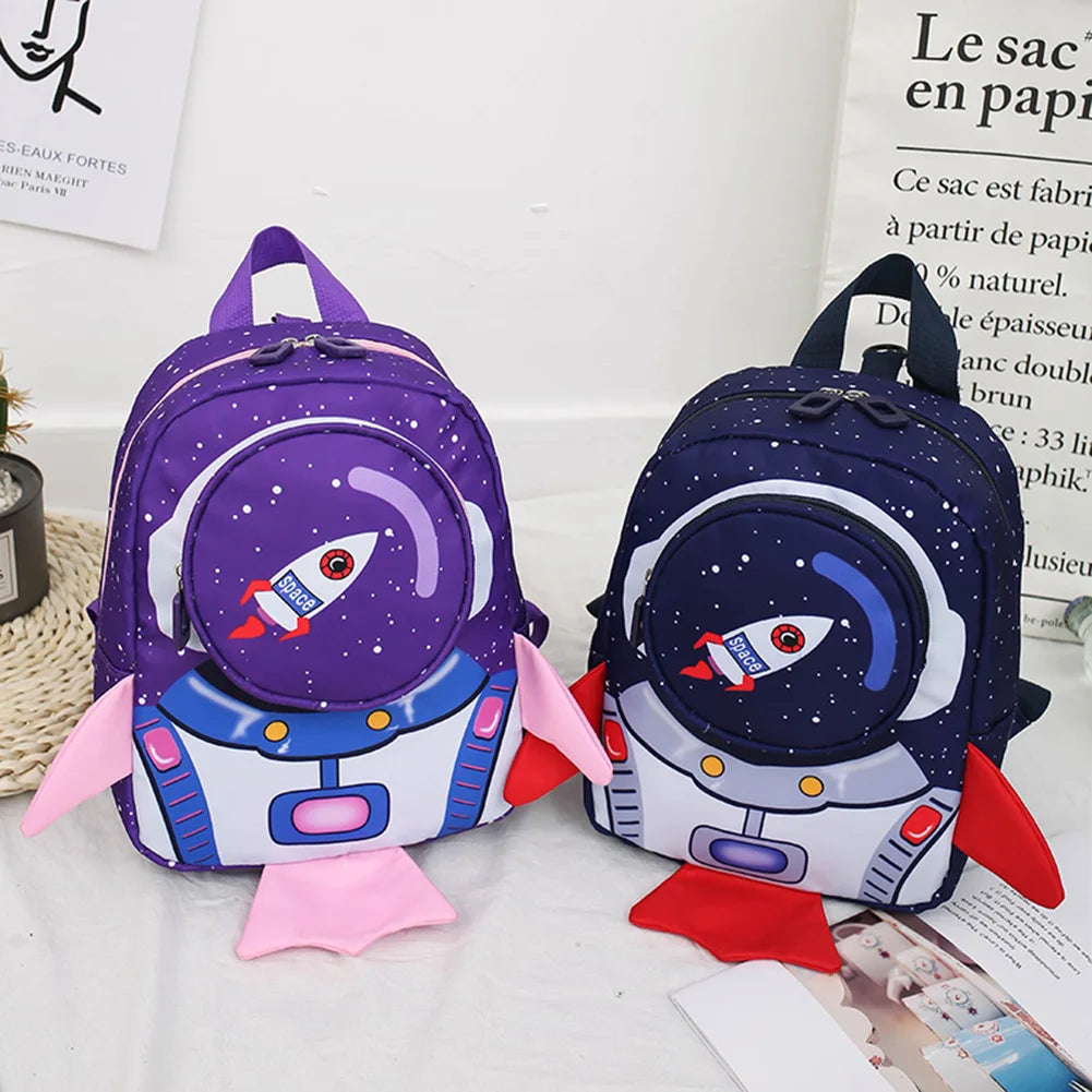 Rocket Kids School Bag Kindergarten Cartoon Bagpack Shoulder School Bags