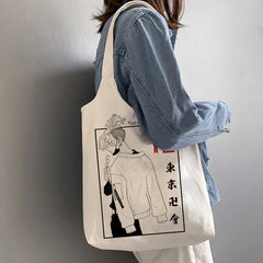 Tokyo Avenger Harajuku Shoulder Bag Canvas Bag Casual Summer Tote Shopper Bag