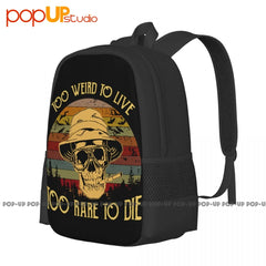 Too Weird To Live Too Rare To Die Pattern Backpack