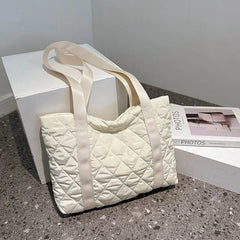 Top Shopper Shoulder Bags For Women Soft Cotton Nylon Shopping Bags Canvas Totes