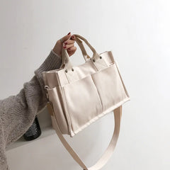 Canvas Crossbody Handbag Large Capacity Shoulder Bag for Women