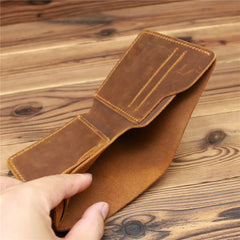 Leather Men's Wallet Retro Driver Licence Wallet Durable Portfel Male Purse