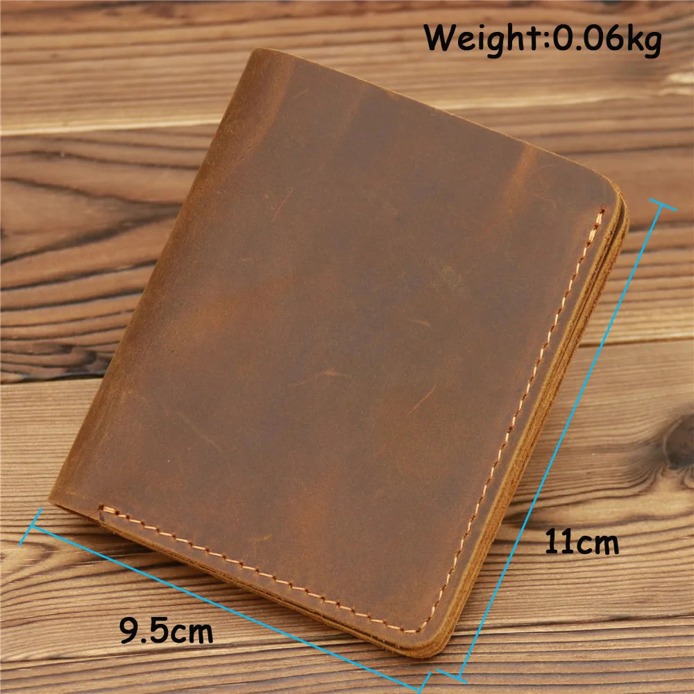 Leather Men's Wallet Retro Driver Licence Wallet Durable Portfel Male Purse