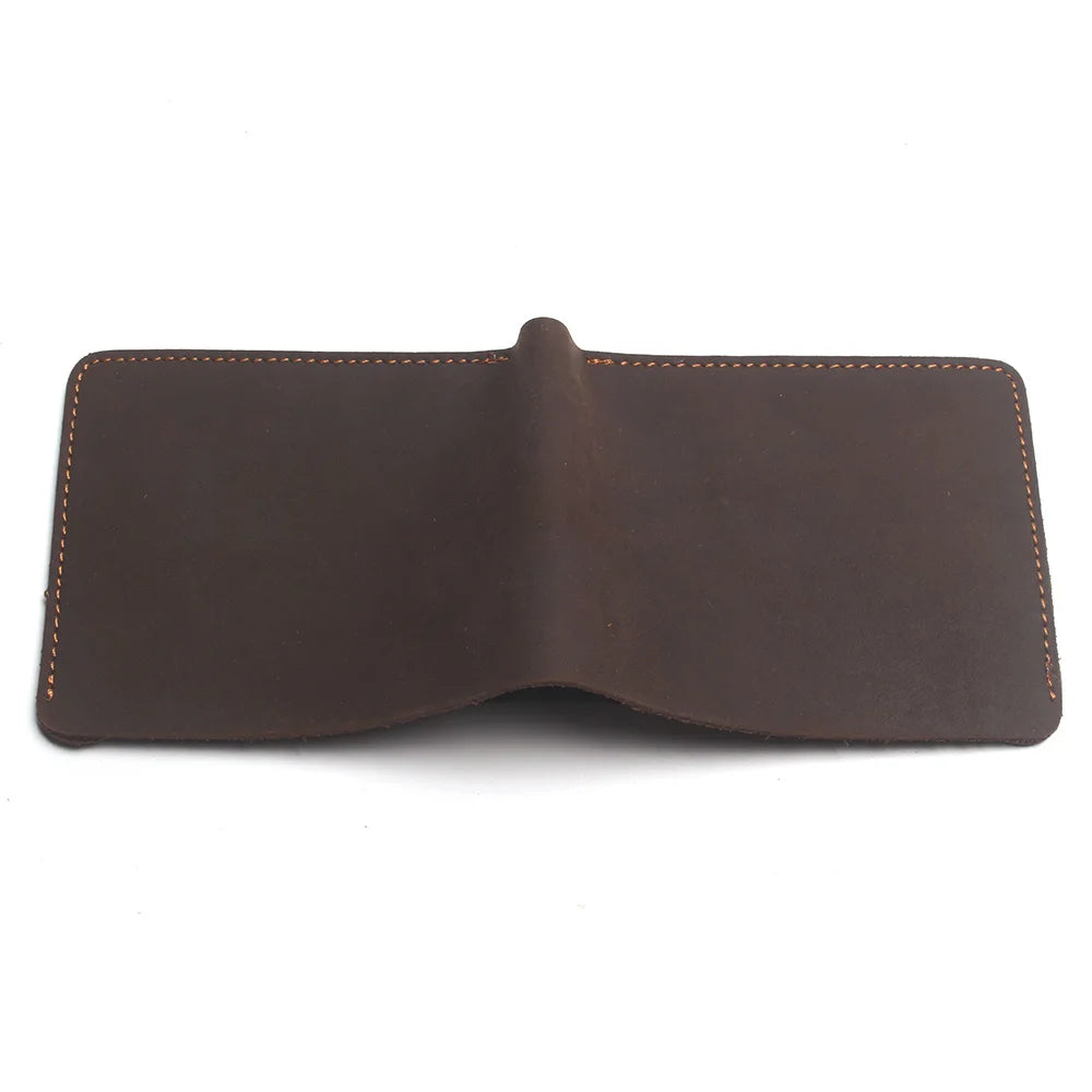 Top Retro Leather Men's Wallet Durable Real Portfel Male Purse