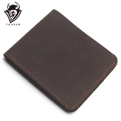 Top Retro Leather Men's Wallet Durable Real Portfel Male Purse