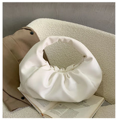 Soft Leather Top Handle Bag for Women Clutch Purse Dumpling Shoulder Bag