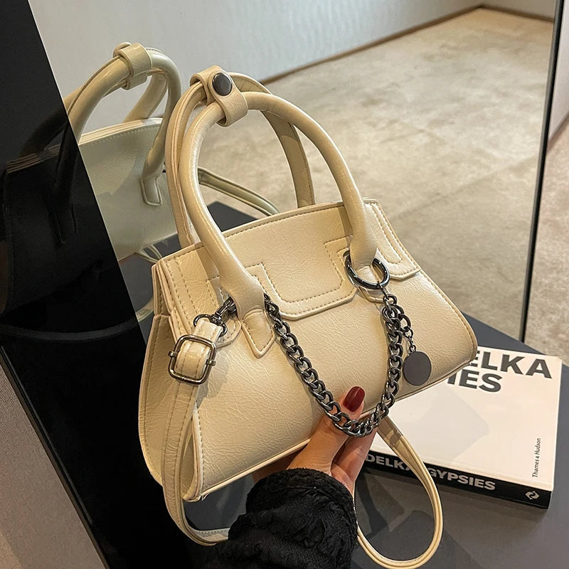 Top Handle Chain Shoulder Side Bag for Women