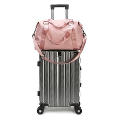 Oxford Pink Travel Handbag Carry on Luggage Shoulder Bags Duffle Bag