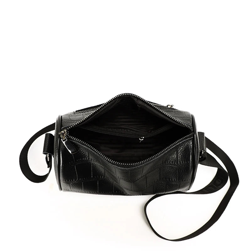 Real Cowhide Women's Casual Bag Girls Messenger Bag Small Shoulder Bag
