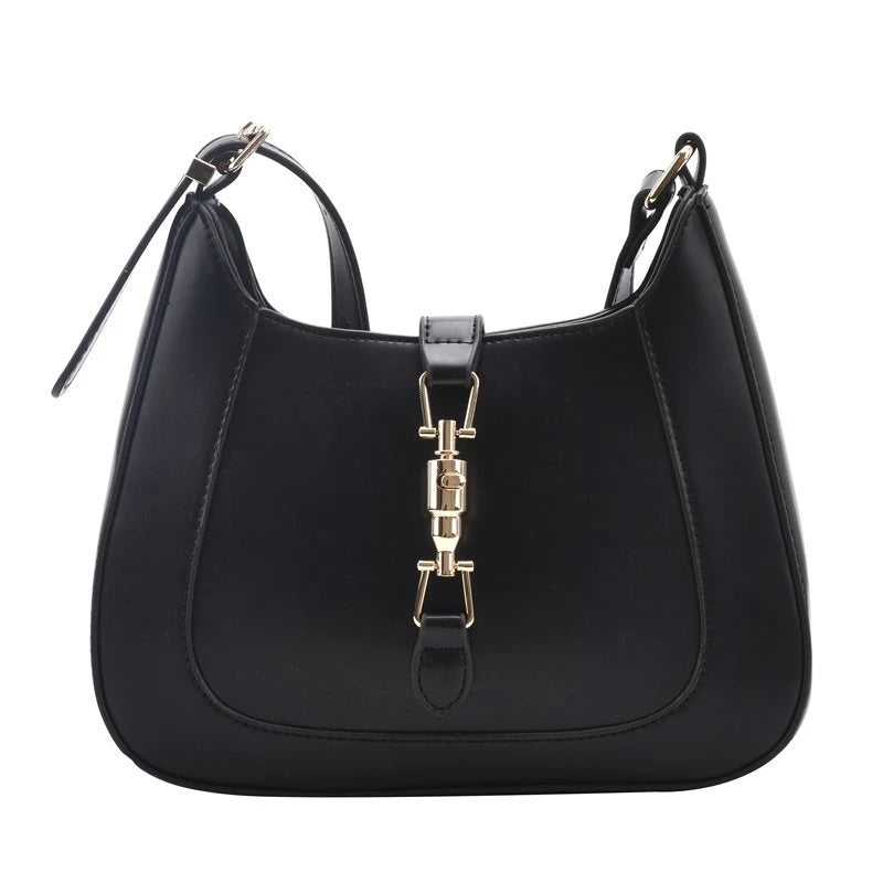 Leather Shoulder Crossbody Bags for Women Dual Straps Underarm Sac A Main