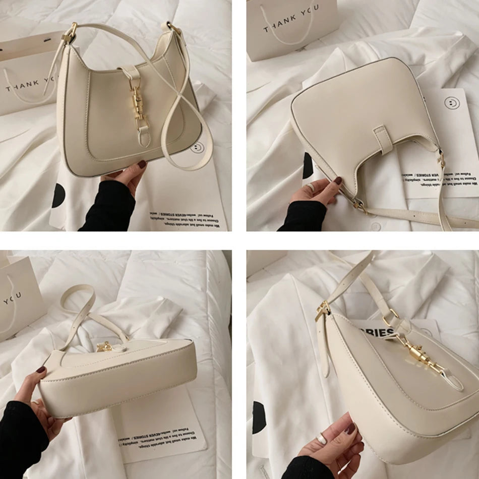 Leather Crossbody Bag for Women Underarm Sac A Main