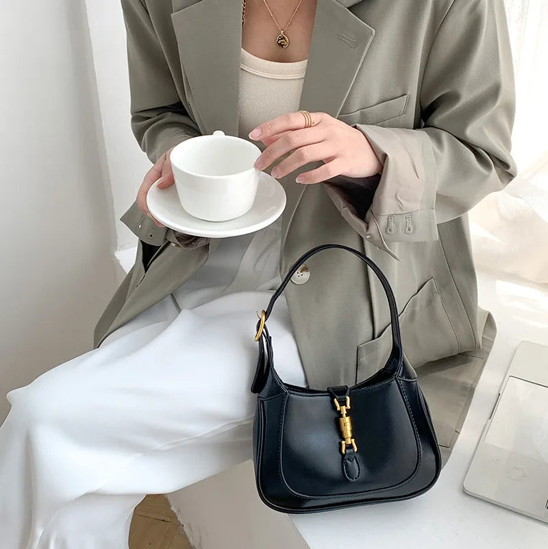 Leather Shoulder Crossbody Bags for Women Underarm Sac A Main