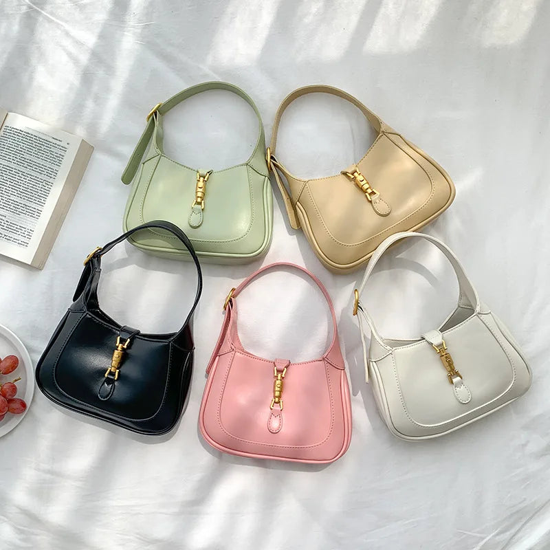 Leather Shoulder Crossbody Bags for Women Underarm Sac A Main