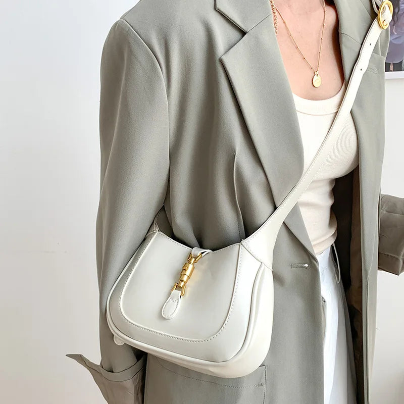 Leather Shoulder Crossbody Bags for Women Underarm Sac A Main
