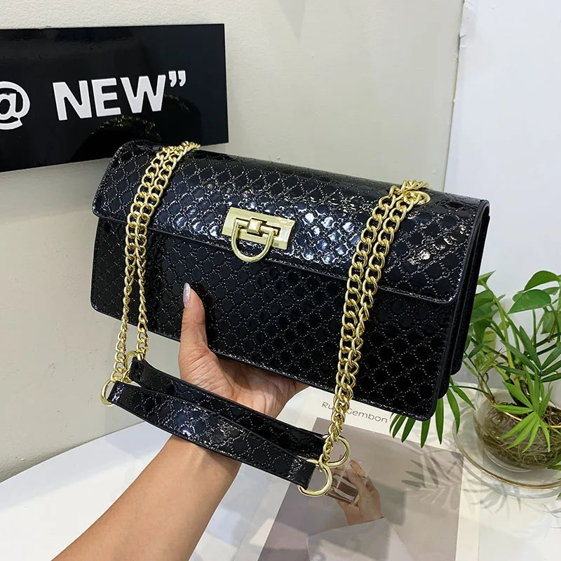 Leather Crossbody Bag for Women Underarm Handbag Flap