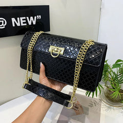 Leather Crossbody Bag for Women Underarm Handbag Flap
