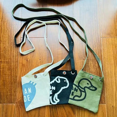 Arrival HUMAN Couple Canvas Shoulder Messenger Bag for Men Women