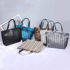 Geometric Wave Handbags Women Tote Bags - Shoulder Bags