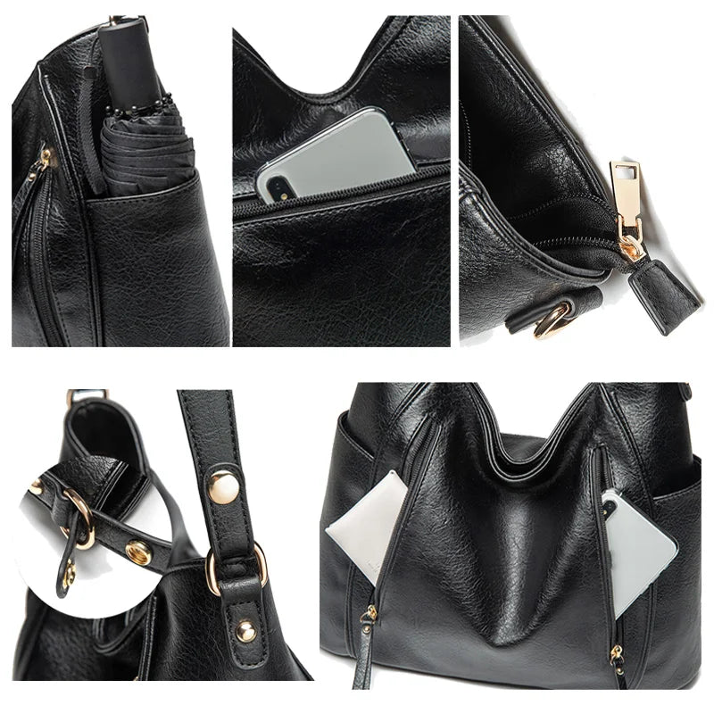 Large Tote Shoulder Bag Handbag Vintage Bolsa Feminina