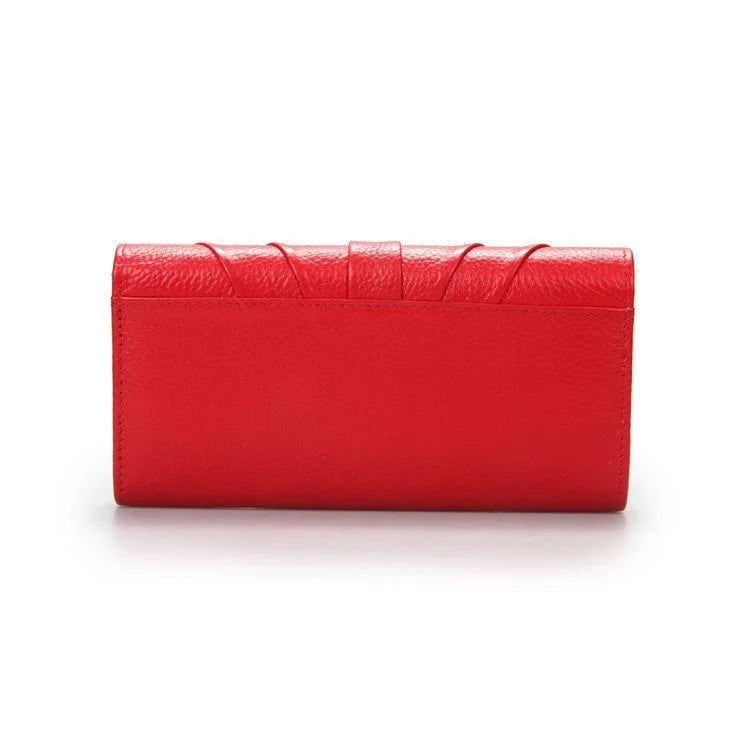 Cowhide Women's Bag Long Wallet Leather Wallet Handbag
