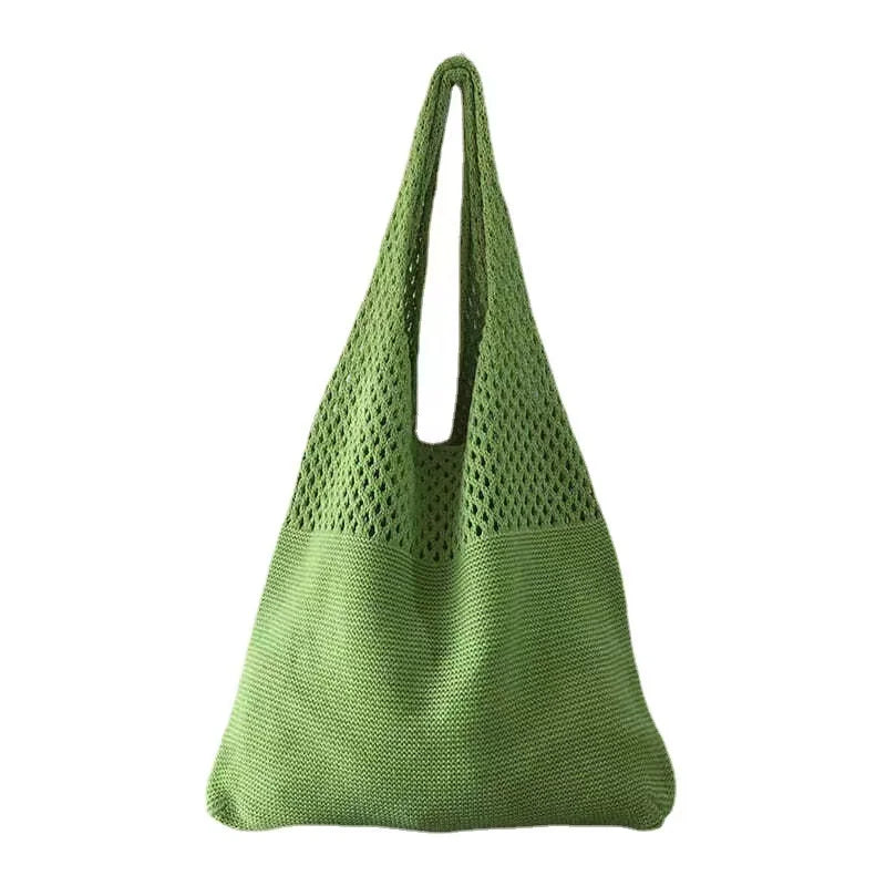 TopFight Knitted Vest Shoulder Bags Big Purses Casual Hollow Woven