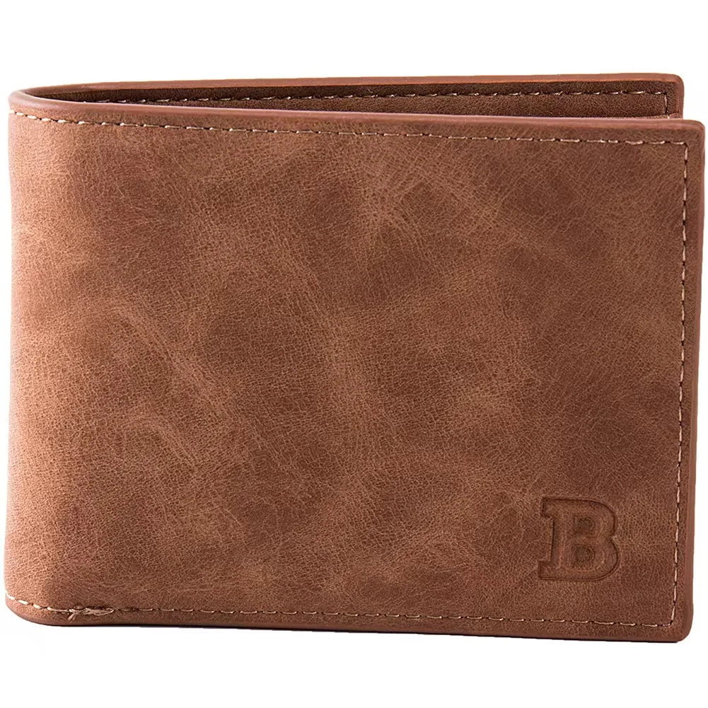 TopFight Light Weight Short Wallet for Men Women PU Cash Holder with Zipper