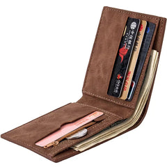 TopFight Light Weight Short Wallet for Men Women PU Cash Holder with Zipper