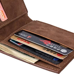 TopFight Light Weight Short Wallet for Men Women PU Cash Holder with Zipper